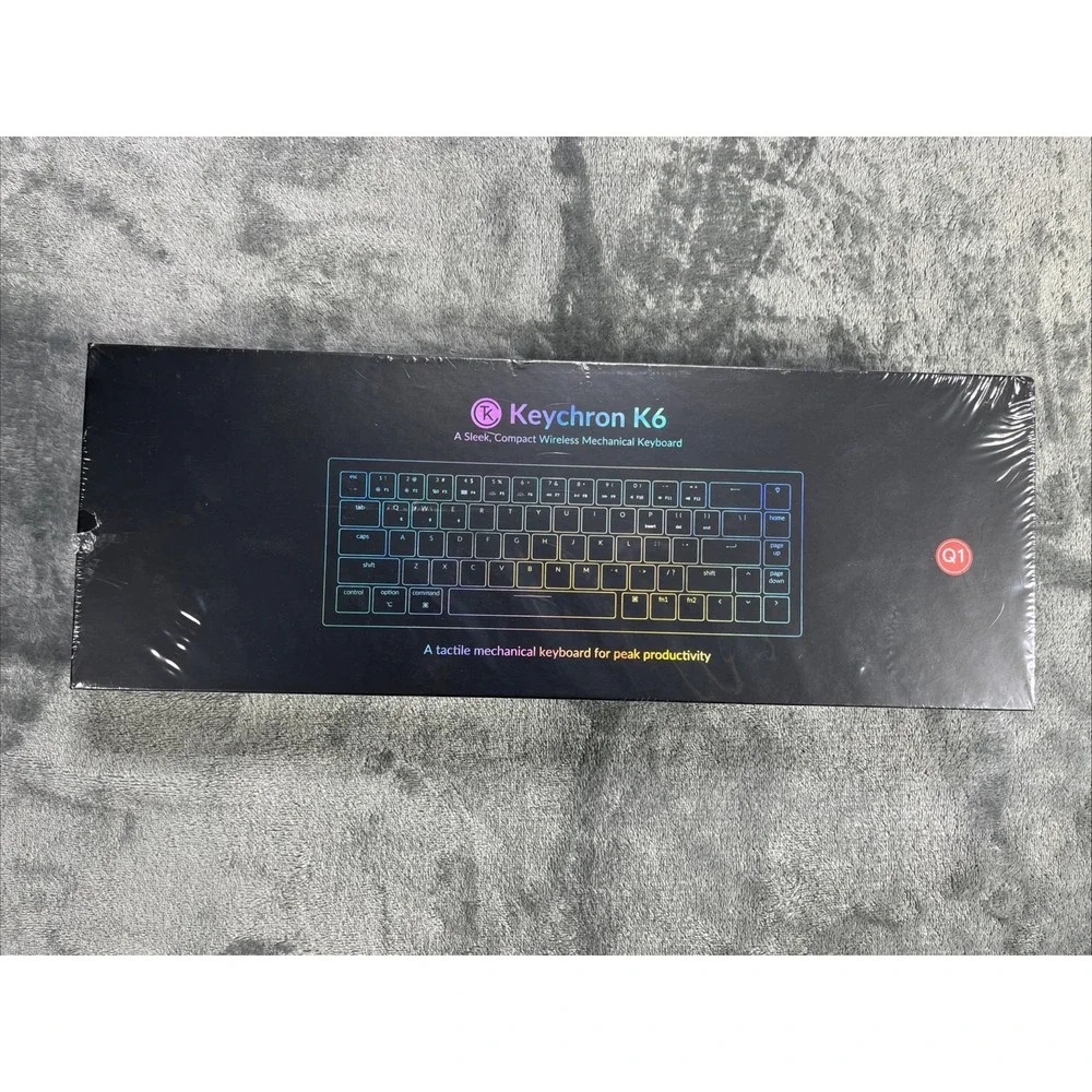 Keychron K6 Mechanical Keyboard Wireless Compact 3 Devices 15+ Lights NEW Sealed